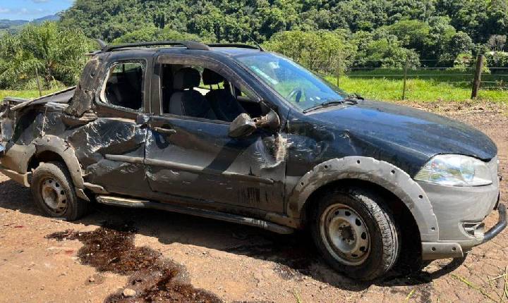 Acidente deixa homem ferido na Linha Passo do Uva, interior de Itá