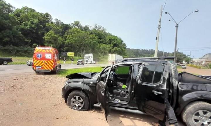 Acidente na BR-282 deixa quatro feridos no Oeste de SC