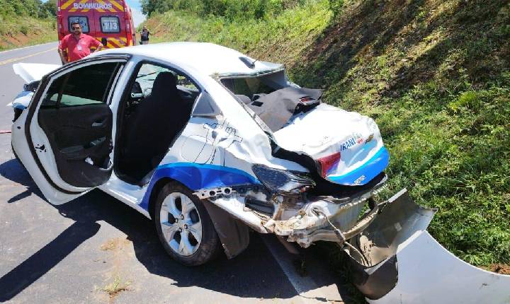 Carro da saúde de Irani se envolve em acidente em Ponte Serrada