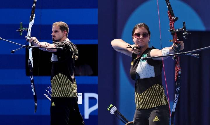 Marcus D'Almeida e Ana Luiza Caetano vão às oitavas de final no tiro com arco