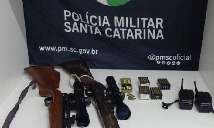 Polícia apreende arma de fogo e munições em Seara