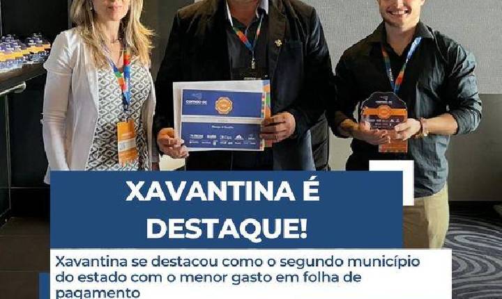 Xavantina é destaque na Gestão Pública: segundo menor gasto com folha de pagamento em SC