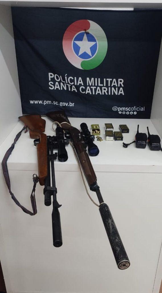 Polícia apreende arma de fogo e munições em Seara