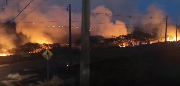 Incêndio atinge grande área de mata em Chapecó