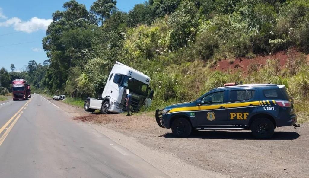 Grave acidente deixa motorista ferido na BR-153